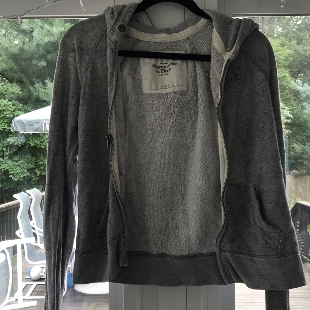 Abercrombie Heather Grey zip up